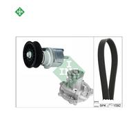 Pompe à eau+Jeu de courroie trapézoïdale à nervures INA 529 0161 31 AUDI