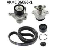 Pompe à eau+Jeu de courroie trapézoïdale à nervures SKF VKMC 36086-1