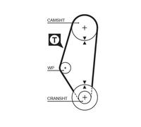 Pompe à eau + kit de courroie de distribution GATES KP15311
