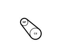 CONTITECH 3PK576 ELAST WP2 Pompe à eau + kit de courroie d'accessoire