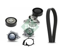 INA 529 0487 30 Pompe à eau + kit de courroie d'accessoire
