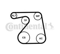 ContiTech Pompe à eau et kit de courroie trapézoïdale à nervures 6PK1360WP1