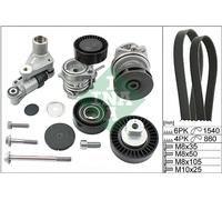 Pompe à eau + kit de courroie trapézoïdale striée INA 529 0053 30