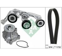 Pompe à eau + kit de courroie trapézoïdale striée INA 529 0081 31