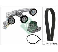 Pompe à eau + kit de courroie trapézoïdale striée INA 529 0148 30