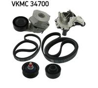 Pompe à eau + kit de courroie trapézoïdale VKMC 34700 SKF pour CITROËN FORD FIAT