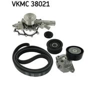 Pompe à eau + kit de courroie trapézoïdale VKMC 38021 SKF pour MERCEDES-BENZ CLK