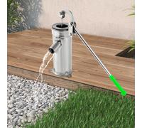 Pompe à eau manuelle en acier inoxydable 202, pour puits, profondeur 8m, haute efficacité, installation facile, irrigation de jardin et bassin Silver