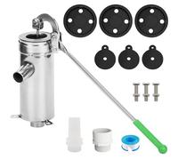 Pompe à eau manuelle, Pompe à main en acier inoxydable, avec une longue poignée rotative à 360° et accessoires - Pompe manuelle pour puits, jardin, maison, ferme, extérieur, bassin