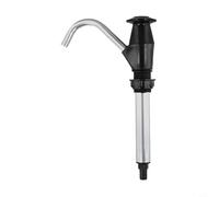 Pompe à eau manuelle pour évier de caravane, pompe à main avec fonction d'auto-amorçage pour caravane, caravane et bateau, en alliage robuste, diamètre de montage 32 mm, blanc/noir (noir)