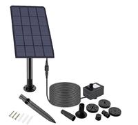 Pompe à eau panneau solaire 5 W V 200 L/h avec piquet, fontaine, décoration de jardin, système d'arrosage, économie d'énergie, kits IP68 for