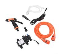 Pompe à eau portable haute pression 12 V, kit de lavage de voiture électrique avec pulvérisateur réglable pour voitures, motos, vélos et meubles d'extérieur