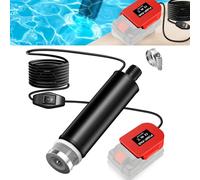 Pompe à eau portable, pompe de puisard compatible avec batterie Parkside 20 V, vitesse de rotation à vide du moteur 4500 tr/min, débit 30 l/min, pompe à eau 120 W avec hauteur de refoulement 4,6 m (15
