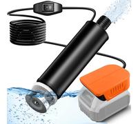 Pompe à eau pour batterie Dewalt 18 V, pompe submersible 500 GPH - Pompe d'aspiration - Pompe à eau plate - Pour pompes de piscine, irrigation de jardin, lavage de voiture, flaques, camping, cave (pas