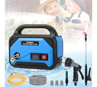 Pompe à Eau pour Batterie Makita 18V, Pompe Électrique sans Fil pour Jardin, Pompe d'Irrigation 220W avec Tube de Sortie d'Eau 10m, Tube d'Entrée d'Eau 5m et Tête de Douche (Sans Batterie)