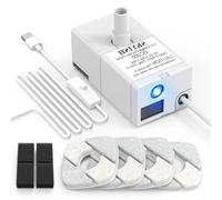 Pompe à eau pour fontaine à eau Veken de 1417,5 g, 2,7 l, ultra silencieuse, câble USB, lumière LED et lot de 6 filtres de fontaine pour animaux de compagnie