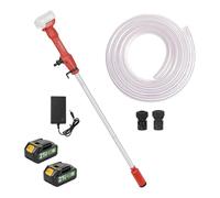 Pompe à eau sans fil avec 2 batteries de 4,5 Ah, 11000 tr/min, débit 2725 l/h, submersible portable avec indicateur de batterie et chargeur pour jardin, piscine et bateaux
