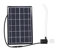 Pompe à eau solaire 12 V avec panneau solaire - Pompe à eau efficace pour la circulation de l'étang, filtration, kit de fontaine submersible pour jardin, bain d'oiseaux, fonction (panneau 9 V 6 W) fi