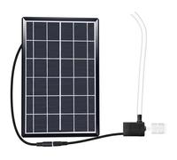 Pompe à eau solaire 12 V avec panneau solaire - Pompe à eau efficace pour la circulation, la filtration et l'aération de l'étang, kit de fontaine submersible pour jardin, bain d'oiseaux, fonctionnali