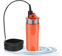 Pompe à eau solaire 12 V DC 96 W - pompe de puits profond - débit max. 1,6 GPM - hauteur de refoulement max. 70 m - pompe immergée solaire pour puits