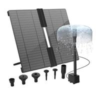 Pompe à eau solaire 20 W, panneaux pliables en silicone for jardin, bains d'oiseaux, étangs, aquariums, système d'arrosage extérieur avec buses