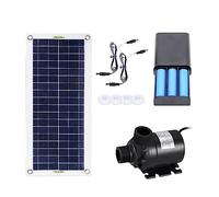 Pompe à eau solaire extérieure, 50W 800L/H pompe à eau solaire panneau solaire sans brosse silicium monocristallin à faible bruit travail continu Kit de décoration de jardin outil Facile à assembler (