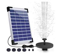 Pompe à eau solaire, Pompe de fontaine solaire, flottante pompe à eau avec 6 buses, for bain d'oiseaux, étang ou d'aérateur jardin(5.5W)