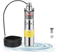 VEVOR Pompe à eau solaire, 369 W, 8,4 GPM pompe de puits profond submersible, 48 V CC, 1,9 m³/h, levage 83,29 m, submersion maximale 20 m, pompe à eau à énergie solaire pour puits, irrigation de ferme