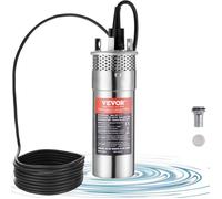 VEVOR Pompe à eau solaire, 120 W, pompe de puits profond submersible, 12 V CC, 3,2 GPM, levage 70 m, submersion maximale 30 m, pompe à eau à énergie solaire pour puits, irrigation de ferme, ranch