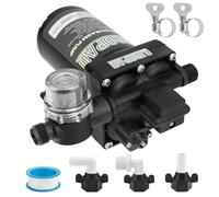 Pompe à eau sous pression 12 V DC, 6 GPM 70 PSI RV, pompe à eau fraîche, pompe à eau RV, pompe de surpression, pompe à eau à membrane auto-amorçante avec interrupteur de pression et tamis pour