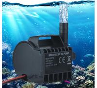 Pompe à eau submersible 12V, petite pompe de fontaine électrique 500L/H avec une hauteur de levage de 4,9 pieds, un câble de 1,6 pieds et une base à ventouse, mini-pompe portable pour réservoir de poi