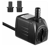 Pompe à eau submersible 1500 L/H 25 W - Ultra silencieuse avec 2 buses et cordon 1,5 m pour aquarium et étang