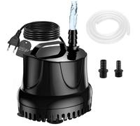 Pompe à Eau Submersible 25W -pompe immergée -1500 L/H Pompe à Eau Ultra Silencieuse Pompe -2 Buses -1.5M Tuyau -pour étang,aquarium