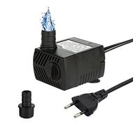 Pompe à eau Submersible 400L/H 5W mini aquarium pompe Pompe à fontaine silencieuse avec câble d'alimentation de 1.35m pour aquarium bassin jardin et système hydroponique AC220-240V