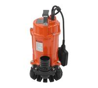 Pompe à eau submersible 750 W avec 19 m³ Q Max, 2850 tr/min, pompe pour eaux usées pour réservoirs de stockage extérieurs, caves, égouts, systèmes d'épuration, fontaines de fenêtre (orange)