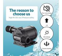 Pompe à eau submersible DC 12V 180 Degrees Low Noise Mini Immersion Pump 12m Lift Brushless Motor 700L/H Boost Water Pump for Desktop Dishwasher / Fountain Aquarium / Water Heater