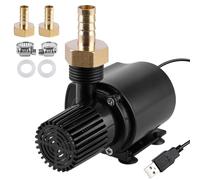 Pompe À Eau Submersible, Mini Pompe À Eau DC 5V 500L/H Pompe Eau Submersible Aquarium Pump Ultra Silencieuse Pompe De Fontaine Avec Câble D'alimentation De 1,5 M, 2 Buses Pour Aquarium Bassin Fontaine