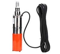 Pompe à Eau Submersible Solaire, 1'' 12V-1,2m³-30m DC Pompe à Eau Submersible en Acier Inoxydable 260W Pompe à Vis à Haute Levée Pompe de Puits Profond