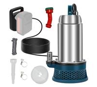 Pompe à Eau Sur Batterie pour Batterie Makita 18V,5000L/H Pompe a Eau Electrique, pompe electrique eau avc Tête de Pulvérisation, Tête de Douche pour Puits, Cave, Piscine et Irrigation(Sans Batterie)