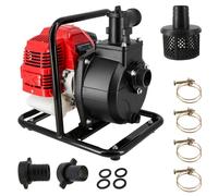 Pompe à eau thermique 52 cm3 - 3 CV - 2 temps - Débit 15m3/h - Motopompe jardin - Hauteur aspiration 8m