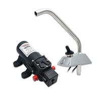 Pompe à eau TOTMOX RV, pompe auto-amorçante électrique 12 V avec robinet rotatif à 360°, 35 PSI 3,5 A, 4,3 LPM, convient pour RV Marine Yacht Caravan Cuisine Salle de bain
