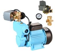 Pompe à Eau WZP 750 - Pompe de Jardin (750 W, 3000 l/h, Hauteur de Refoulement 55 m) - Fonte - avec Manomètre Pressostat Raccord 5 Voies - pour l'alimentation en Eau Domestique - Pompe d’arrosage