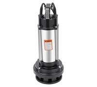 Pompe à eaux usées avec interrupteur à flotteur et marche/arrêt automatique, pompe submersible en acier inoxydable 1500 W avec 36 m³/h et 22 m de hauteur de refoulement IP68 pour puits et étangs, avec