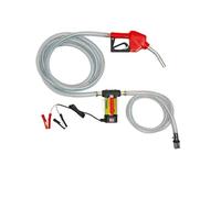 Pompe à essence électrique Pompe diesel, pompe à carburant et à fioul avec tuyau, auto-amorçante électrique 12 V, 45 L, pistolet automatique fuel pump assemblies(Red)