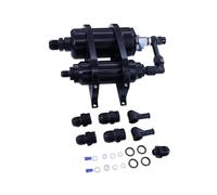 Pompe à essence en ligne 330LPH 12V Pompe à essence externe électrique avec raccords AN8 Support de montage Filtre à carburant ， Compatible for EFI Turbo E85 Bosch 0580254044