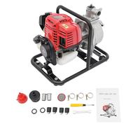 Pompe à essence, pompe à eau sale, pompe à eau portable avec 8100 l/h et hauteur de refoulement de 30 m, pompe de jardin avec moteur à essence 4 temps et hauteur d'aspiration de 8 m, démarrage à