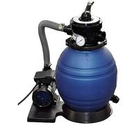 vidaXL Pompe à filtre à sable 400 W 11 000 L/h - Anti-corrosion - Vanne multiport - Manomètre