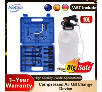 Pompe à fluide de Transmission Inefala 10L pompe ATF outil de remplissage d'huile d'extraction de carburant dispositif de remplissage d'huile avec 13 adaptateurs de voitures communes