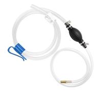 Pompe a Gasoil, 2m Pompe à Carburant, Pompes à Siphon de Carburant, Pompes de Transfert de Essence, Gaz, Petrole, Liquide et Eau Manuelle (Tube de 1,2 m + 0,8 m)