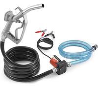 Pompe à gasoil Pompe à fioul 12V 5GPM 1/7PS avec pistolet automatique - hauteur de refoulement 9,14m - pompe à carburant durable pour le fioul et le gasoil